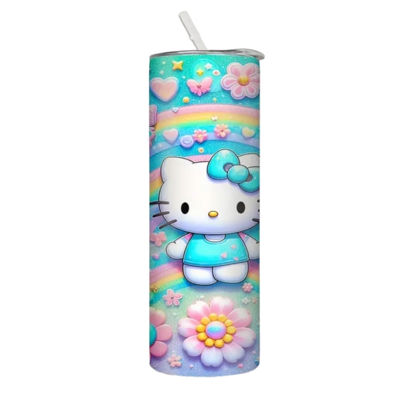 HELLO KITTY Decorative 20oz.Stainless Steel Tumbler For Hot or Cold Drinks - Picture 5 of 8
